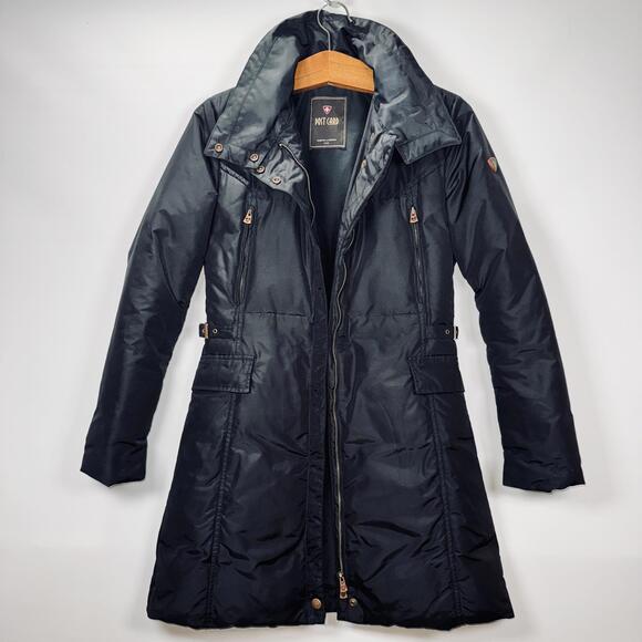 Jackets & Blazers - Black Post Card White Down Luxury Ski Jacket - 4